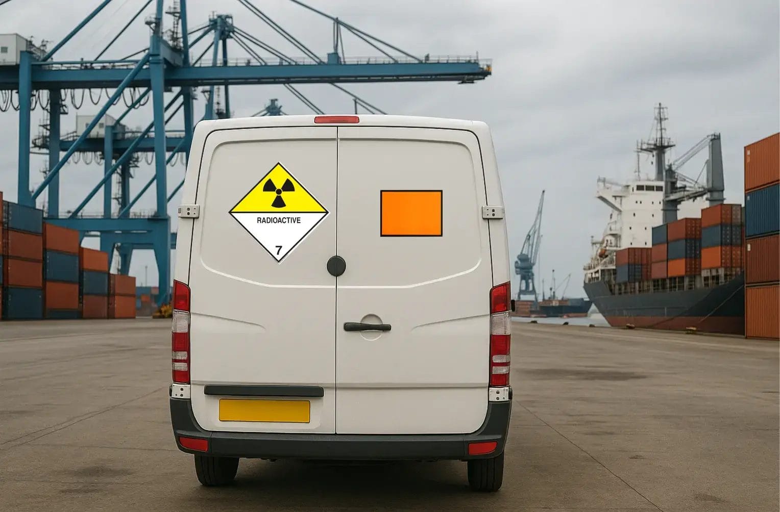 Radioactive Marked Van in Port