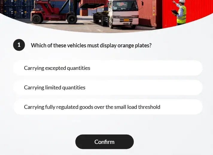 Dangerous Goods Training Assessment